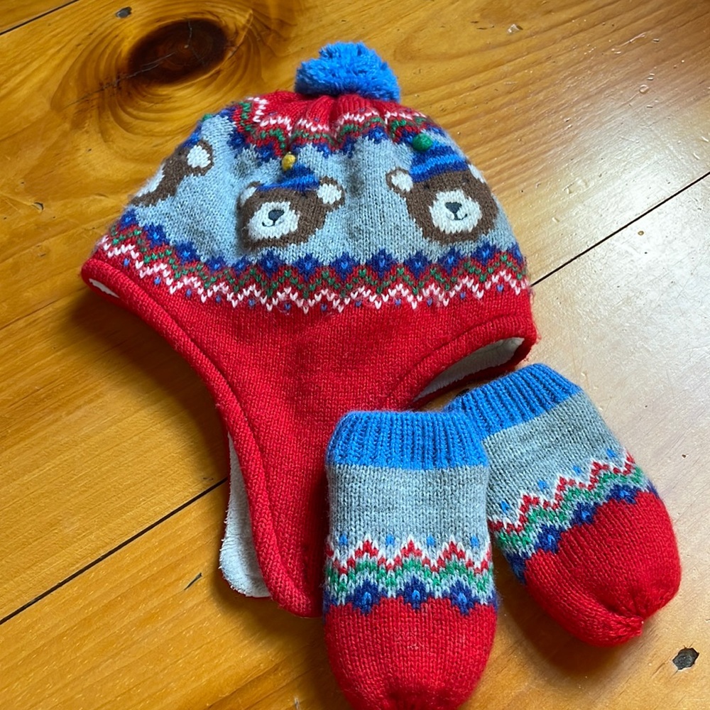 Baby Boden Hat & Mittens